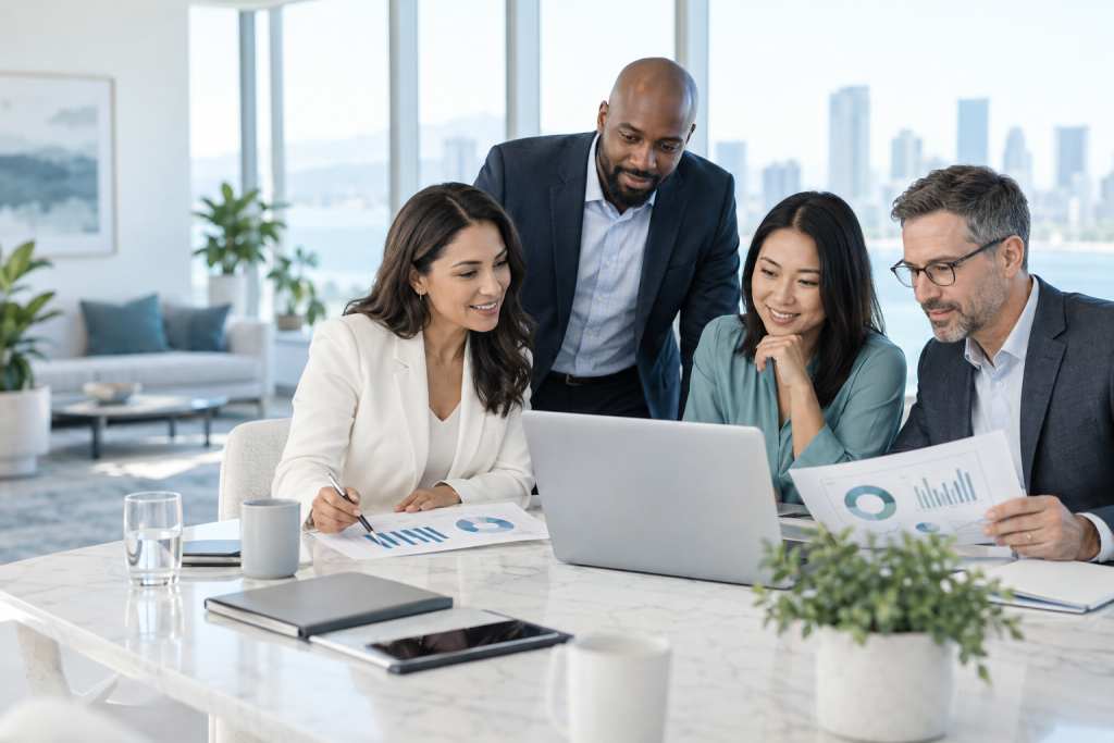 HR professionals reviewing total rewards and compensation plans